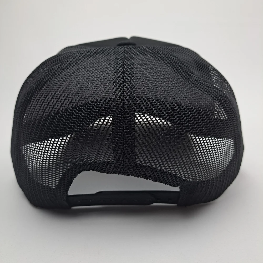 Smiley Face Glow in the Dark Pink Foam Trucker Mesh Snapback Cap Hat Black